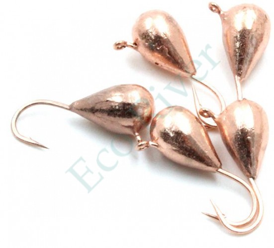 Мормышка вольфрамовая Яман Капля с ушк, р.3,вес 0,50,цв.медь(уп.5 шт.)