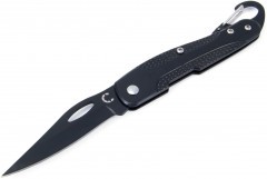 Нож туристический Следопыт, дл. клинка 70 мм, без фиксатора, с карабином, на блистере/360/