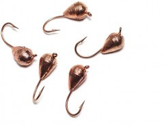 Мормышка вольф. точеная Яман Капля с ушк., р.5, вес 1,8, цв. медь (уп. 5 шт.)