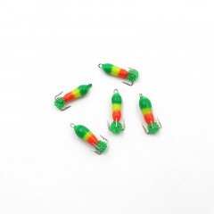 Мормышка вольф. безнасадочная Яман Черт с петлей (длинный) Светофор, d-2 мм, вес 0,5 г, подвеска и