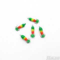 Мормышка вольф. безнасадочная Яман Черт с петлей (длинный) Светофор, d-2 мм, вес 0,5 г, подвеска и