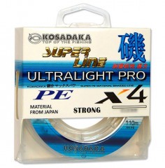 Леска плетёная Kosadaka Super PE X4 Ultralight PRO прозр. 0.05 110м