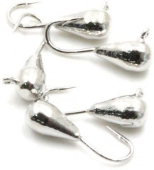 Мормышка вольфрамовая Яман  Капля с ушк, р.3,вес 0,50,цв.никель(уп.5 шт.)