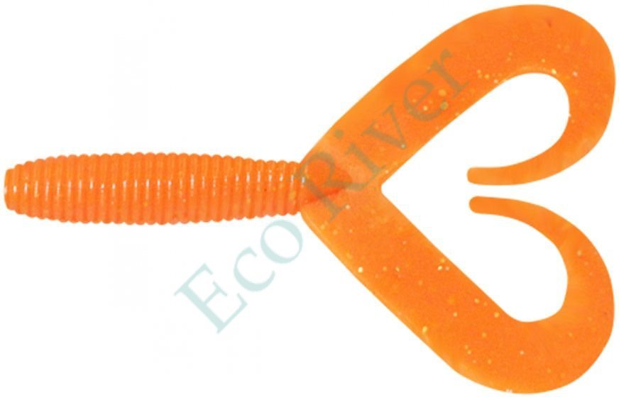 Твистер Yaman PRO Loop-Two, р.4 inch, цвет #03 - Carrot Gold Flake (уп.5 шт)