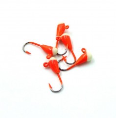 Мормышка Яман капля с ушком., цв.04, с фосф. пяткой, d 3, вес 0,3 г (уп.5 шт.)