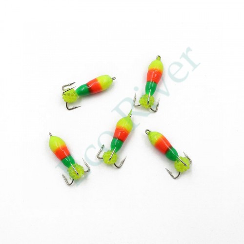 Мормышка вольф. безнасадочная Яман Черт с петлей (длинный) Светофор, d-3 мм, вес 0,9 г, подвеска и