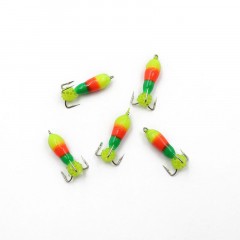 Мормышка вольф. безнасадочная Яман Черт с петлей (длинный) Светофор, d-3 мм, вес 0,9 г, подвеска и