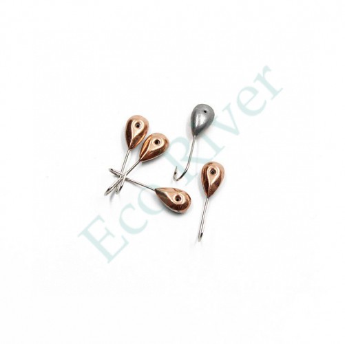 Мормышка паяная Яман Уралка с лыской, вес 0,42 г, медь (уп. 5 шт.)