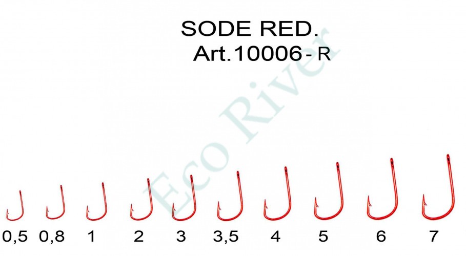Крючок Fish Season Sode-ring №0.5 Red 10шт 10006-R005F