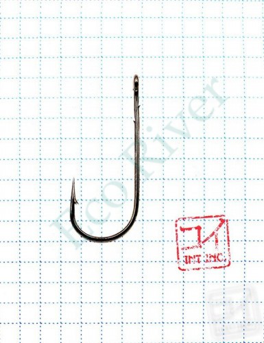 Крючок KOI ROUND BEND WORM , размер 2/0 (INT), цвет BN (10 шт.)/75/