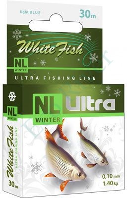 Леска Aqua NL Ultra White Fish белая рыба 0.18 30м