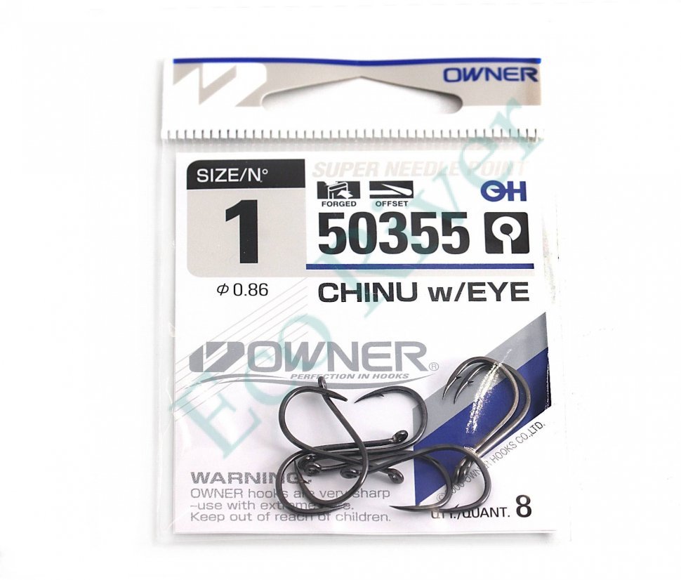 Крючок Owner Chinu w/eye BC №1 8шт