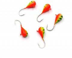 Мормышка вольфрамовая Яман  Капля с ушк, р.4,вес 1,00,цв.аргиана(уп.5 шт.)