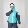 Костюм зимний Alaskan Vanda женский XS бел/голуб/сер (куртка+полукомбинезон)