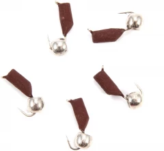 Мормышка безнасад. Яман Гвоздешарик матовый шоколад, d-3 мм, вес 0,85 г, шарик никелирован(уп.5шт)