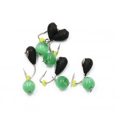 Мормышка вольф. безнасадочная Яман Капля с отв. с коронкой из никеля, d-4 мм, вес 1,1 г, кошачий г