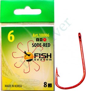 Крючок Fish Season Sode-ring №2 Red 10шт 10006-R02F