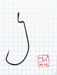 Крючок KOI WIDE RANGE WORM, размер 4/0 (INT), цвет BN, офсетный (10 шт.)/75/