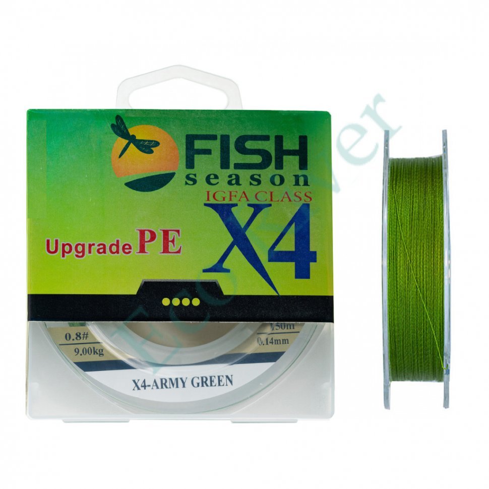 Леска плетёная Fish Season X4 0.14 150м зел.