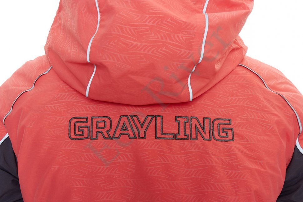 Ангара женский костюм для рыбалки GRAYLING, зимний -35, графит, лосось