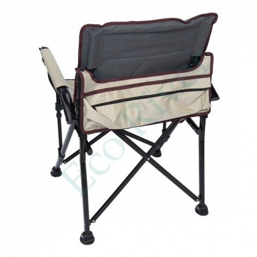 Кресло складное Condor с подлокотниками с наклонной спинкой р. 53*66*44 см, цвет светло/темно-серый