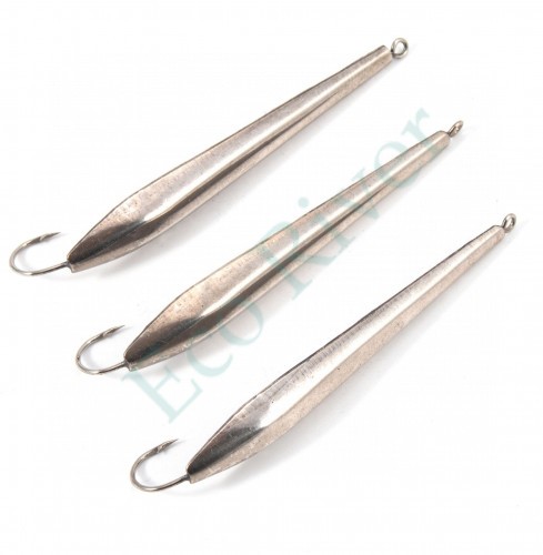 Блесна вертикальная Яман Лодочка большая,размер 60 мм, вес 9,5 г, цвет никель (уп.3 шт.)/150/