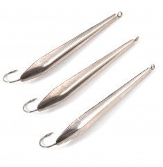 Блесна вертикальная Яман Лодочка большая,размер 60 мм, вес 9,5 г, цвет никель (уп.3 шт.)/150/