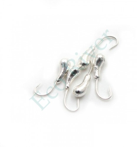 Мормышка Яман уралка с отв.,цв.SILVER PLATED, d 4, вес 0,5 г (уп. 5 шт.)