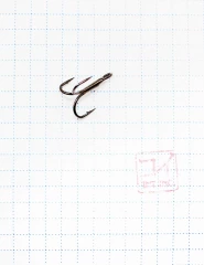 Крючок KOI O'SHAUGHNESSY TREBLE, размер 8 (INT), цвет BN, тройник (10 шт.)/19/