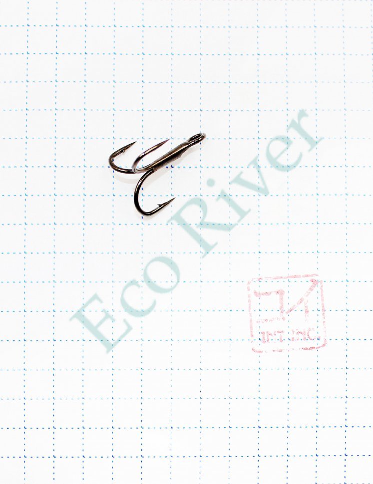 Крючок KOI O'SHAUGHNESSY TREBLE, размер 8 (INT), цвет BN, тройник (10 шт.)/19/