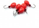 Мормышка литая Яман Клопик, вес 0,8 гр., кр. Kumho №32, цв. фц. красный (уп. 5 шт.)