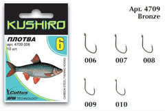 Крючок Cottus Kushiro Плотва hi-bronze №9 10шт 4709009