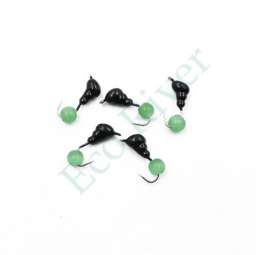 Мормышка безнасадочная Яман Муравей с ушком, вес 0,45 г, кошачий глаз (уп. 5 шт.)