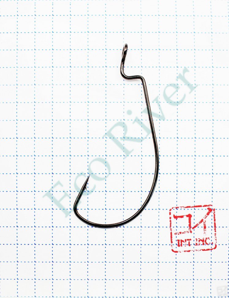 Крючок KOI WIDE RANGE WORM, размер 3/0 (INT), цвет BN, офсетный (10 шт.)/75/