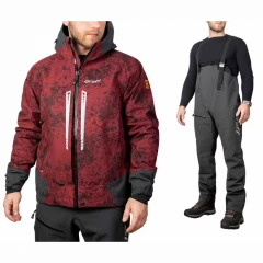 Костюм рыболовный Graff демисезонный размер M/182-188 (Bratex 20000, бордовый камо)