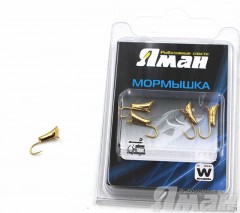 Мормышка вольфрамовая Яман  Blue Fox с ушк, р.6,вес 3,00,цв.золото(уп.5 шт.)