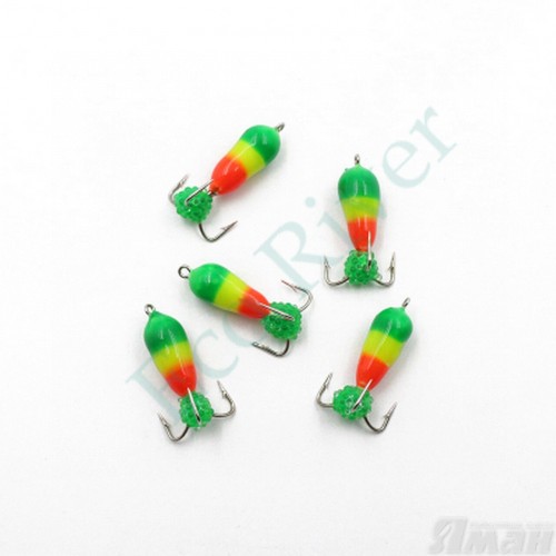 Мормышка вольф. безнасадочная Яман Черт с петлей (длинный) Светофор, d-4 мм, вес 1,5 г, подвеска и