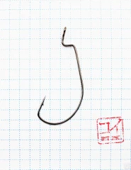 Крючок KOI WIDE RANGE WORM, размер 2/0 (INT), цвет BN, офсетный (10 шт.)/75/