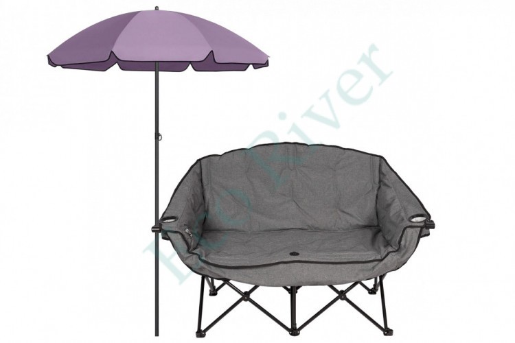 Кресло складное кемпинговое Kyoda двухместное р.50*34*98 см, цвет серый