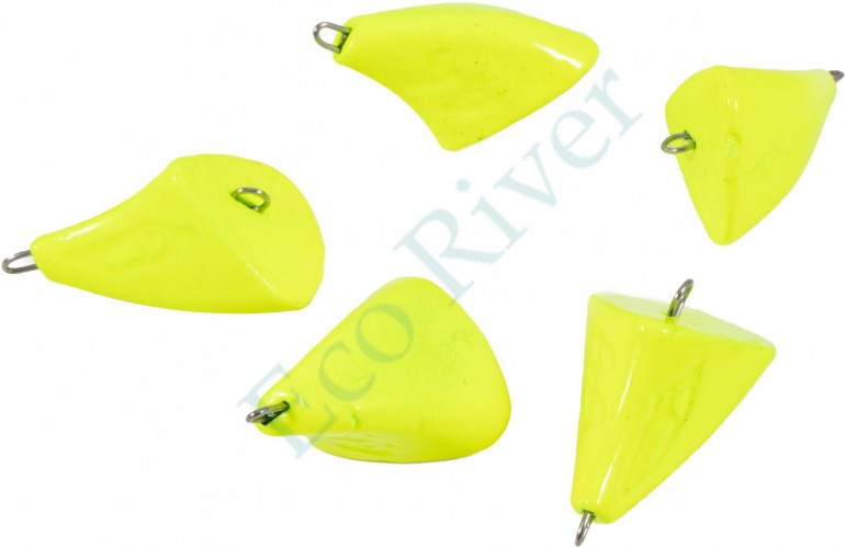 Груз Пуля-эксцентрик окрашенный разборный Яман (5 шт.) - 44 гр., жёлтый/125/