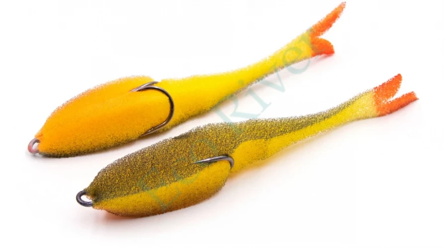 Поролоновая рыбка Yaman Devious Minnow на двойнике, р. 135 мм, цвет 19 UV (5 шт.)