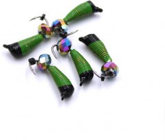 Мормышка вольф. безнасадочная Яман Ручейник №6, d-2.5 мм, L-8.5 мм, вес 0,90 гр., кристалл хамелео