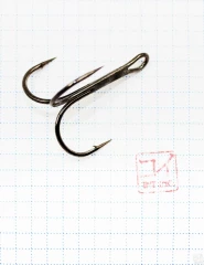 Крючок KOI ROUND TREBLE, размер 3/0 (INT), цвет BN, тройник (5 шт.)/23/