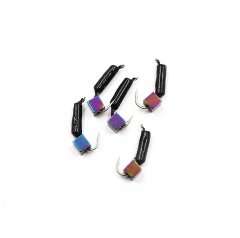 Мормышка безнасадочная Яман Гвоздекубик черный, d-2 мм, вес 0,45 г, кубик хамелеон (уп. 5 шт.)