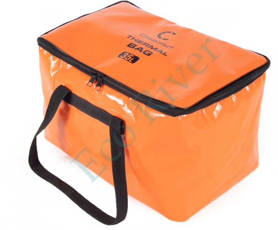 Сумка изотермическая ПВХ Следопыт Thermal Bag, 45х28х28 см, 35 л, цв. оранжевый/2/