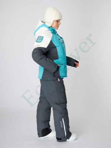 Костюм зимний Alaskan Vanda женский XXL бел/голуб/сер (куртка+полукомбинезон)