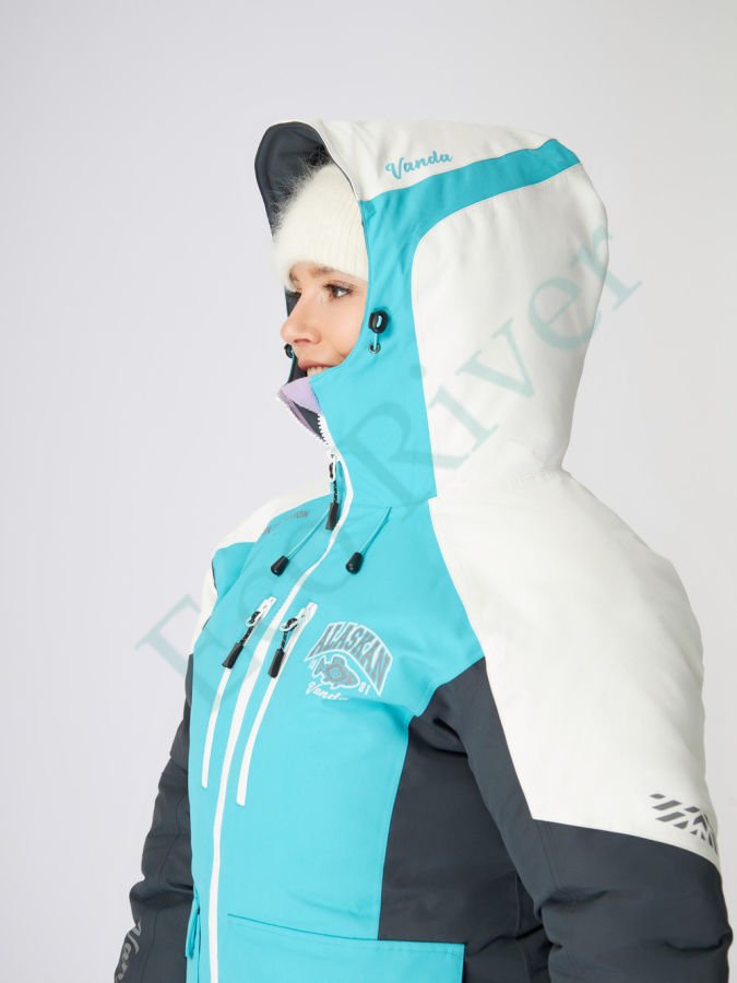Костюм зимний Alaskan Vanda женский XXL бел/голуб/сер (куртка+полукомбинезон)