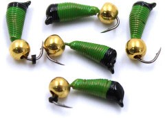 Мормышка вольф. безнасадочная Яман Ручейник №6, d-2.5 мм, L-8.5 мм, вес 0,90 гр., латунный шар,  ц