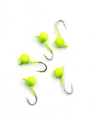 Мормышка вольфрамовая Яман  Шар с ушк, р.3, вес 0,30 цв.лимон(уп.5 шт.)