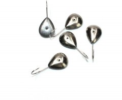 Мормышка паяная Яман Сердечко, вес 0,74 г, никель (уп. 5 шт.)